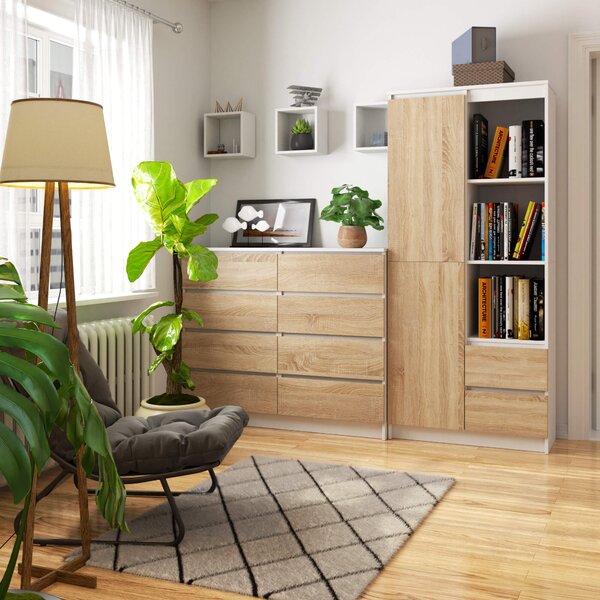 Raft Resolverse (alb + stejar sonoma). Promo -21%. 1117301