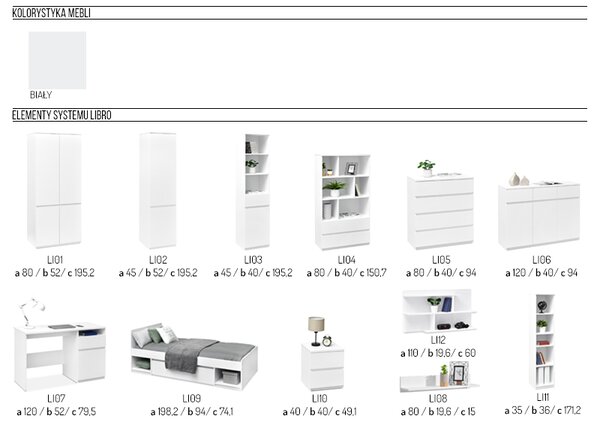 Comodă Lehendakari LI06 (alb). Promo -13%. 1137229