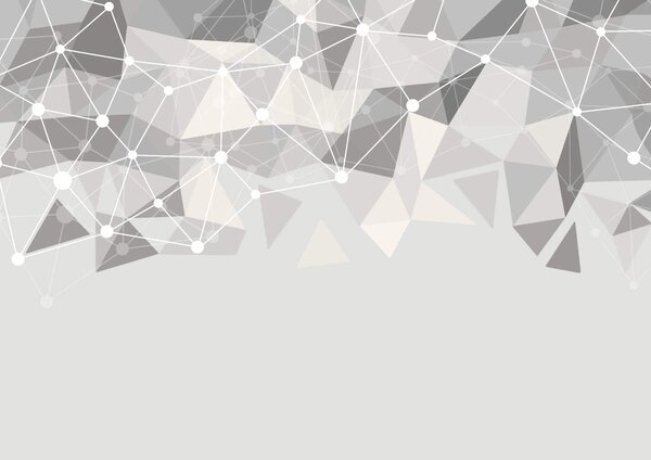 Fototapet Fundal gri și alb cu puncte și triunghiuri albe, Fototapet abstracte, Fototapet populare, t00325 - Tapeko.ro