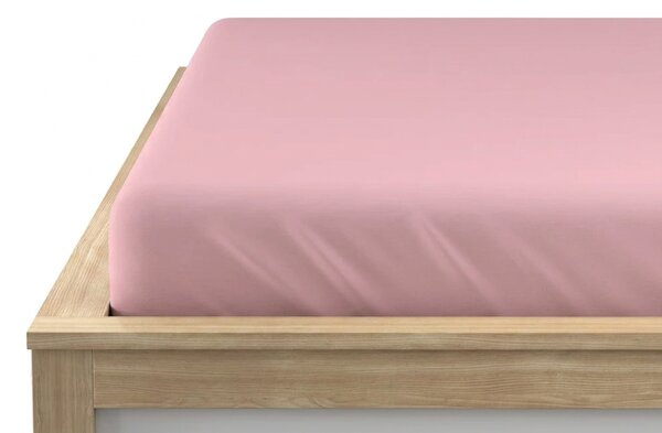 Cearsaf Jersey roz 90 x 200 cm