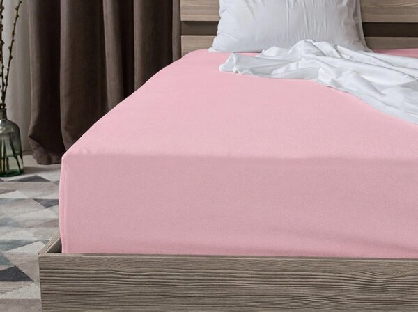 Cearsaf Jersey roz 90 x 200 cm