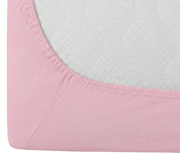 Cearsaf Jersey roz 90 x 200 cm