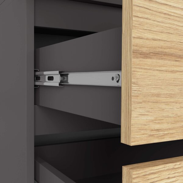 Dulap de haine Submarino (grafit + stejar artisan). Promo -20%. 1117388