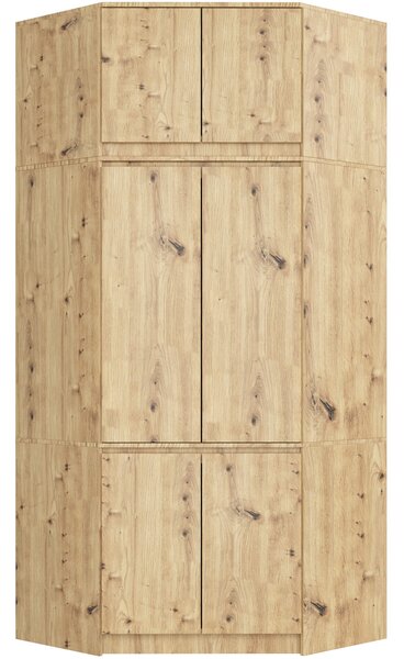 Dulap de haine de colț (cu suprastructură) Segregar (stejar craft). Promo -21%. 1117410