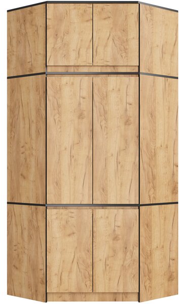 Dulap de haine de colț (cu suprastructură) Sirvio (stejar craft). Promo -14%. 1117412