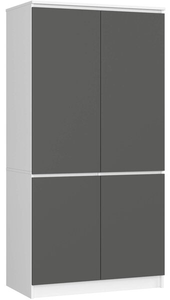Dulap de haine Sinfin (alb + grafit). Promo -21%. 1117419