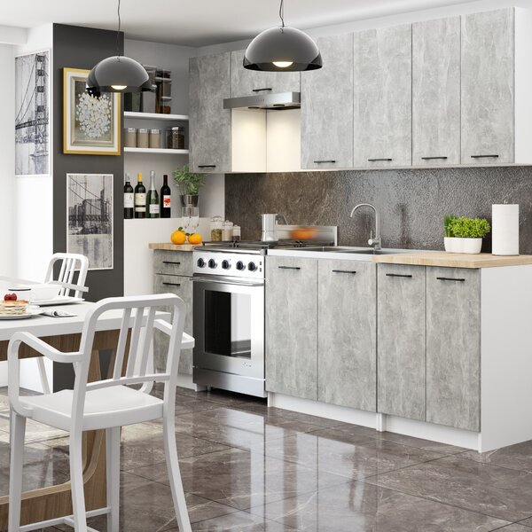 Dulap de bucătărie superior Organo W 40 (alb + beton). Promo -14%. 1117510