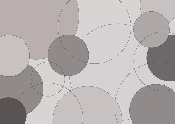 Fototapet Model cu cercuri gri și albe, Fototapet abstracte, Fototapet populare, t00373 - Tapeko.ro