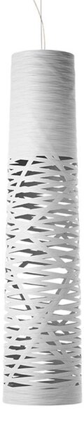 Foscarini Tress media pendul, alb, reglabil, Alb, Camera de zi / sufragerie, Design