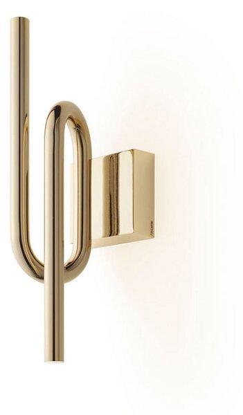 Foscarini Tobia aplică de perete LED auriu, Auriu / Alamă, Camera de zi / sufragerie, Metal, Design