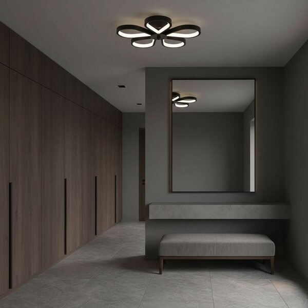 Lampă de tavan LHJ075-C BLACK/WHITE LED
