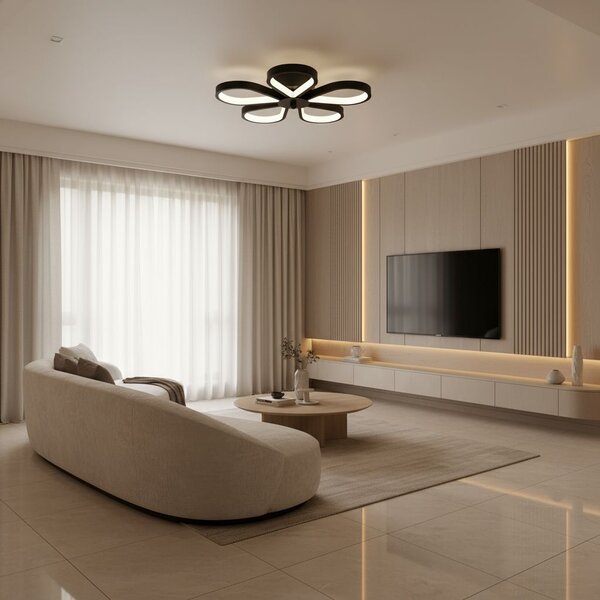 Lampă de tavan LHJ075-C BLACK/WHITE LED