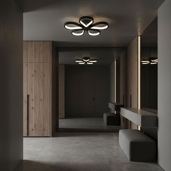 Lampă de tavan LHJ075-C BLACK/WHITE LED
