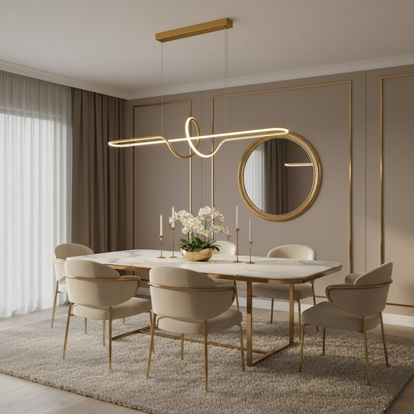 Lampa LED LHJ038-CP BRUSH GOLD