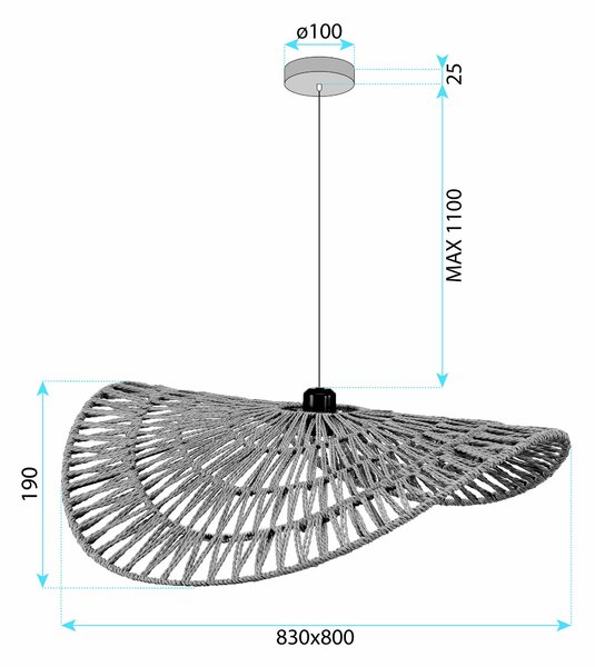 LAMPĂ BOHO APP1740-1CP 80CM