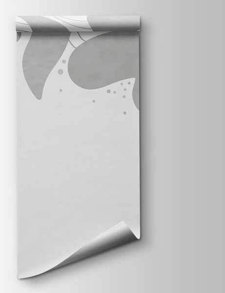Fototapet Fundal gri și alb cu frunze, Fototapet abstracte, Fototapet populare, t00428v1 - Tapeko.ro