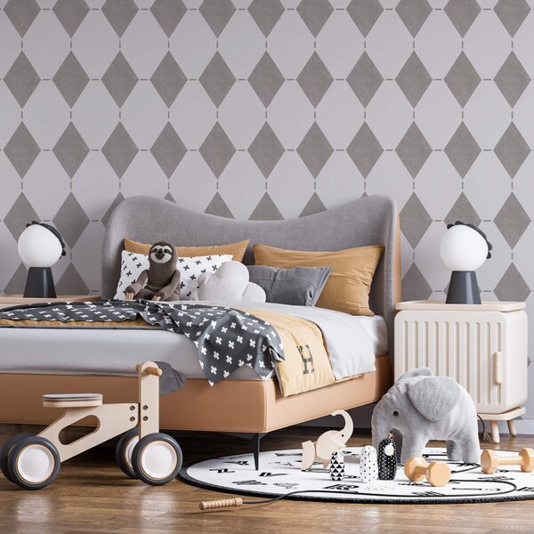 Fototapet Model geometric elegant în tonuri de gri, Fototapet moderne, Fototapet populare, t00434 - Tapeko.ro