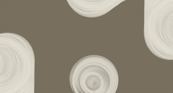 Fototapet Obiect alb învolburat pe fond maro, Fototapet abstracte, Fototapet populare, t00442 - Tapeko.ro
