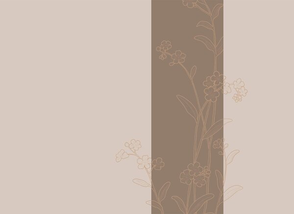 Fototapet Design floral elegant pe fundal liniștitor, Fototapet flori, Fototapet populare, t00413v2 - Tapeko.ro