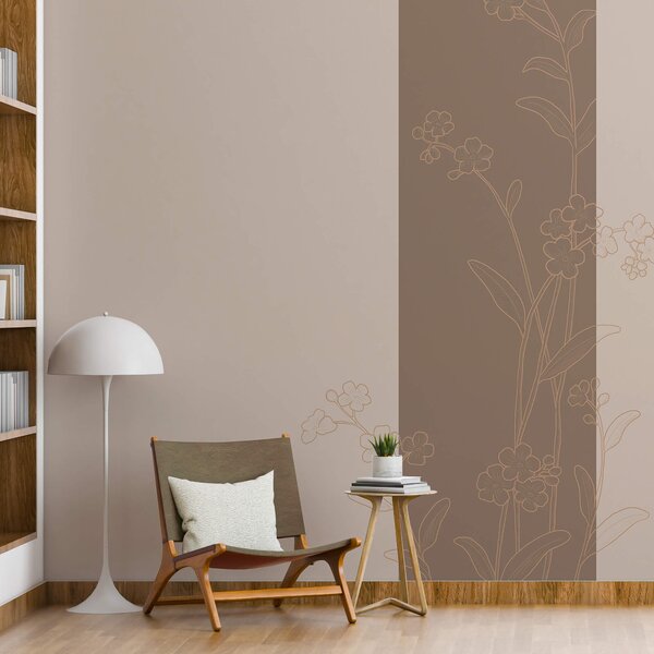 Fototapet Design floral elegant pe fundal liniștitor, Fototapet flori, Fototapet populare, t00413v2 - Tapeko.ro