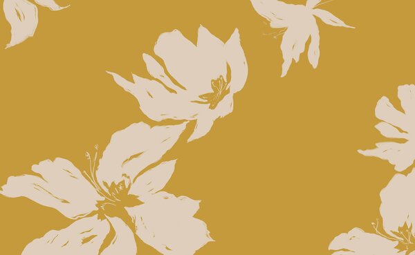Fototapet Design floral pe un fundal cald, Fototapet flori, Fototapet populare, t00465 - Tapeko.ro