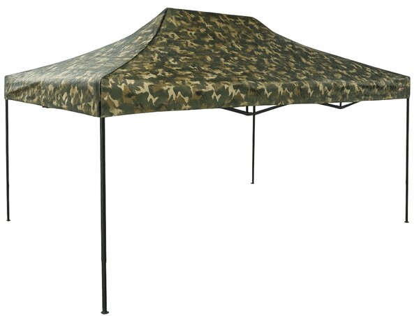 Pavilion de grădină 3x4,5m – din oțel, Fără pereţi laterali, Camuflaj