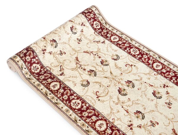 Traversa Hol, Model Clasic 523 120, Festonata, Latime 60 cm, Crem Rosu 60 x 200