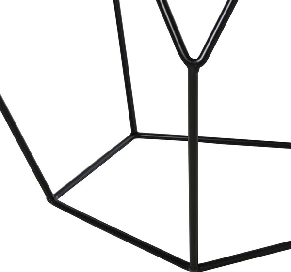 Masuta geometrica in stil nordic din otel rezistent la rugina 54x54x44cm, negru HOMCOM | Aosom Romania