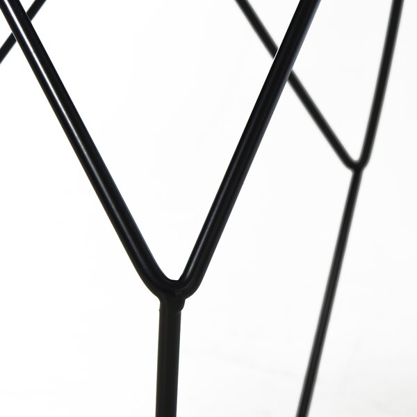 Masuta geometrica in stil nordic din otel rezistent la rugina 54x54x44cm, negru HOMCOM | Aosom Romania