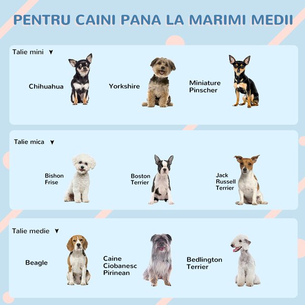 PawHut Casă Plastic pentru Caini Talie Mare Protecție Climatică Albastru 65x75.7x63cm | Aosom Romania