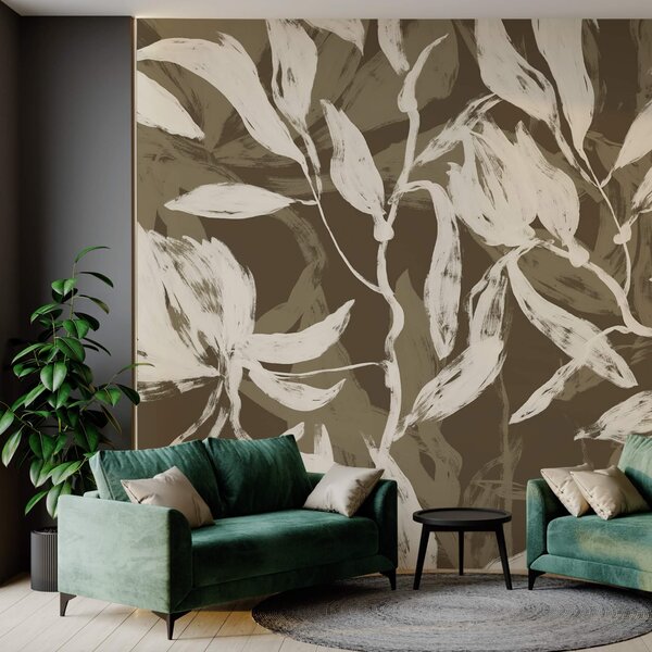 Fototapet Design cu motive botanice inspirate din natură, Fototapet abstracte, Fototapet populare, t00515v1 - Tapeko.ro