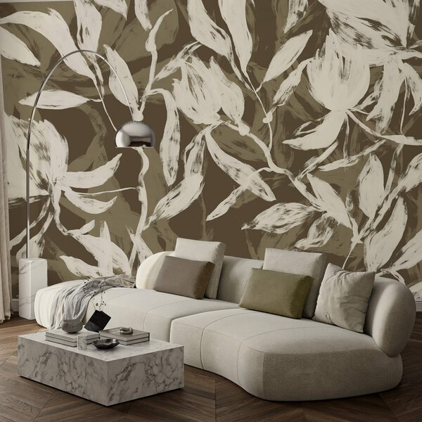 Fototapet Design cu motive botanice inspirate din natură, Fototapet abstracte, Fototapet populare, t00515v1 - Tapeko.ro