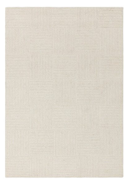 Covor fildeș țesut manual din lână 120x170 cm Zennith Grid – Asiatic Carpets