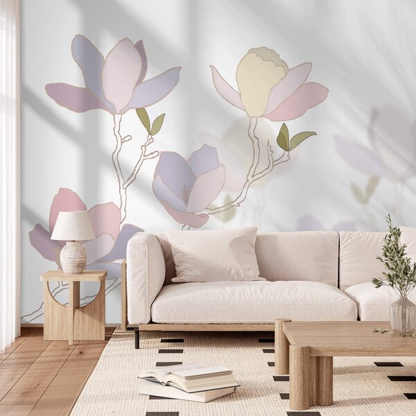 Fototapet Flori delicate în nuanțe pastelate delicate, Fototapet flori, Fototapet populare, t00604 - Tapeko.ro