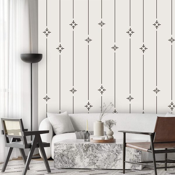 Fototapet Model format din stele și linii, Fototapet dungate, Fototapet populare, t00629 - Tapeko.ro