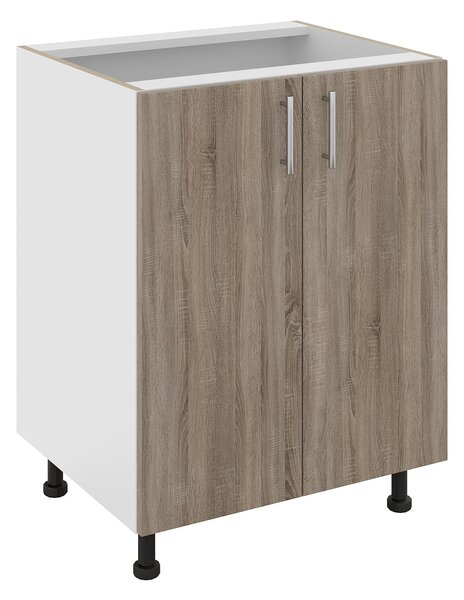 Corp haaus Karo, 2 Usi, Stejar Sonoma Inchis/Alb, 60 x 50 x 80 cm