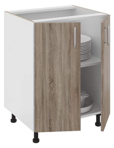 Corp haaus Karo, 2 Usi, Stejar Sonoma Inchis/Alb, 60 x 50 x 80 cm