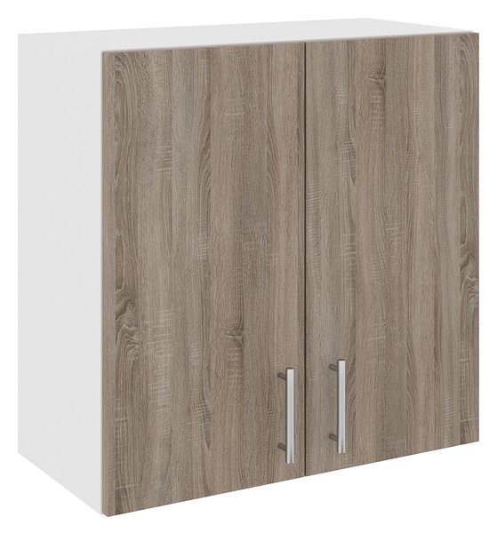 Corp haaus Karo, 2 Usi, Stejar Sonoma Inchis/Alb, 60 x 30 x 60 cm