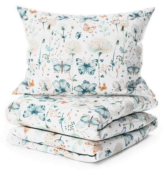 Lenjerie de pat din bumbac creponat pentru patut Renforcé ELIVINE albă Dimensiune lenjerie de pat: 45 x 65 cm | 90 x 140 cm