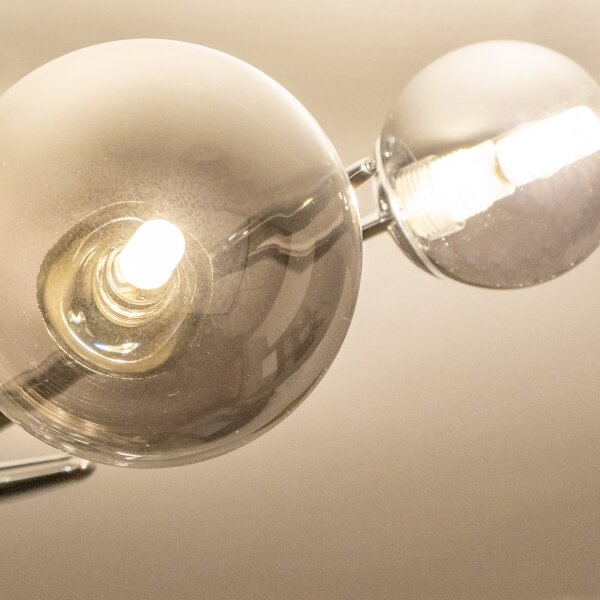 Brilagi - Lustră LED suspendată pe cablu MISTEL 6xG9/3W/230V crom negru/fumuriu