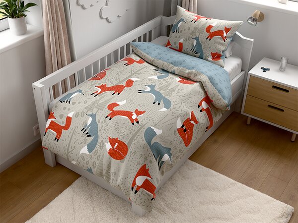 Lenjerie de pat creponata pentru patut Renforce FOXIVA grena Dimensiune lenjerie de pat: 45 x 65 cm | 90 x 140 cm