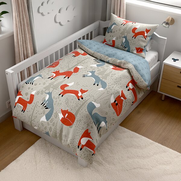 Lenjerie de pat creponata pentru patut Renforce FOXIVA grena Dimensiune lenjerie de pat: 45 x 65 cm | 90 x 140 cm