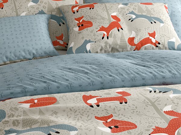 Lenjerie de pat din bumbac FOXIVA gri Dimensiunile lenjeriei: 70 x 90 cm | 140 x 200 cm