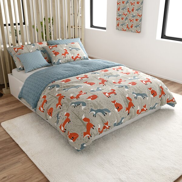 Lenjerie de pat din bumbac FOXIVA gri Dimensiunile lenjeriei: 70 x 90 cm | 140 x 200 cm
