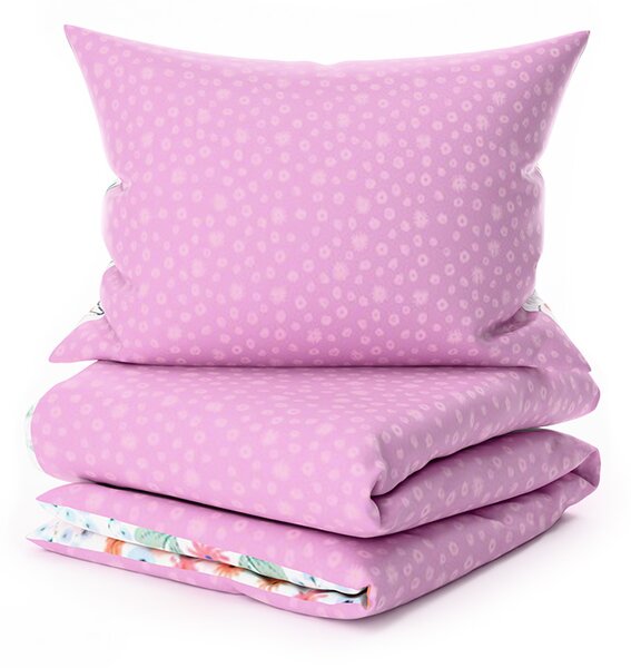 Lenjerie de pat creponata pentru patut Renforce LUNETTA roz Dimensiune lenjerie de pat: 45 x 65 cm | 90 x 140 cm