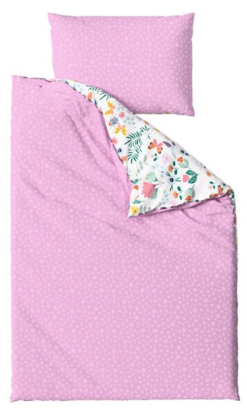 Lenjerie de pat creponata pentru patut Renforce LUNETTA roz Dimensiune lenjerie de pat: 45 x 65 cm | 90 x 140 cm