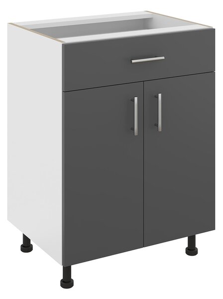 Corp haaus Karo, 1 Sertar, 2 Usi, Antracit/Alb, 60 x 50 x 80 cm