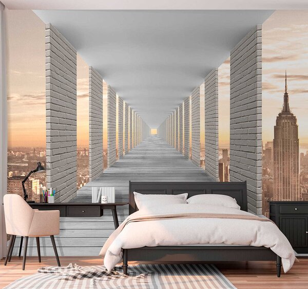 Tapet Tunel cu vedere la New York, Fototapet Perspectivă, u59788 : Uwalls.ro