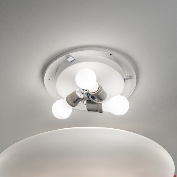 Ideal Lux - Plafonieră SMARTIES 1xE27/42W/230V, diametru 33 cm, albă