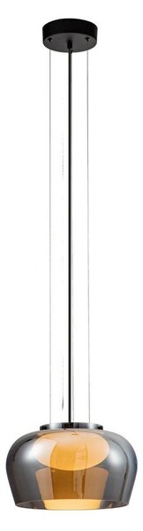 Lustră suspendată pe cablu INSIEME 1xGX53/10W/230V, diametru 35 cm, negru fumuriu